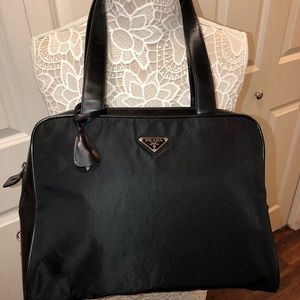 Prada nylon and leather bag
